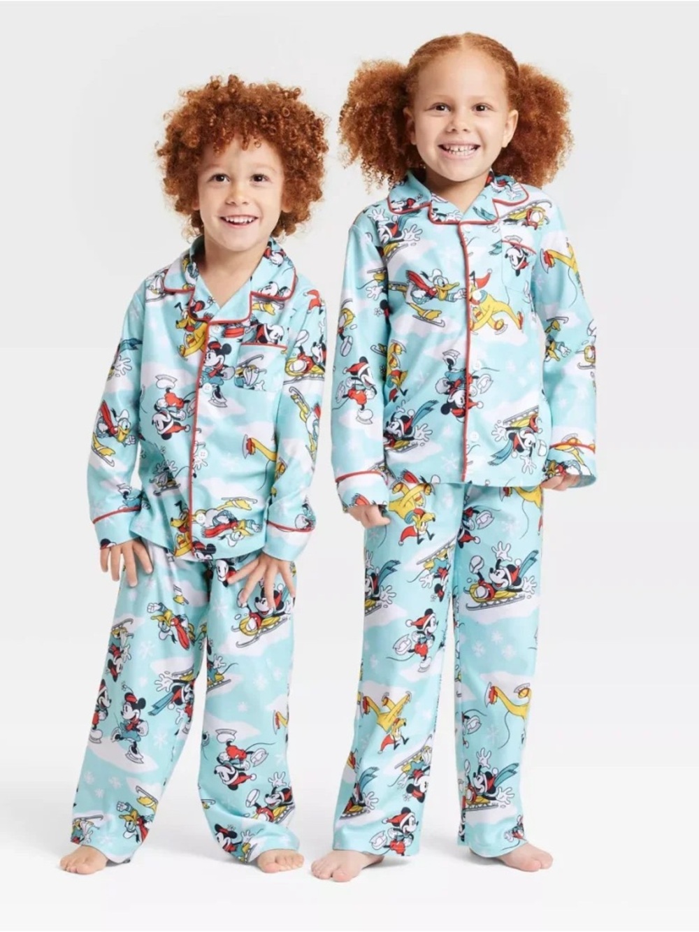 Disney Retro Reimagined Mickey Minnie Pluto 2pc Pajamas 18M NWT